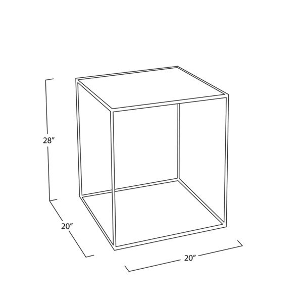Mirage Square Side Table - Live from Detroit™ Line Drawing